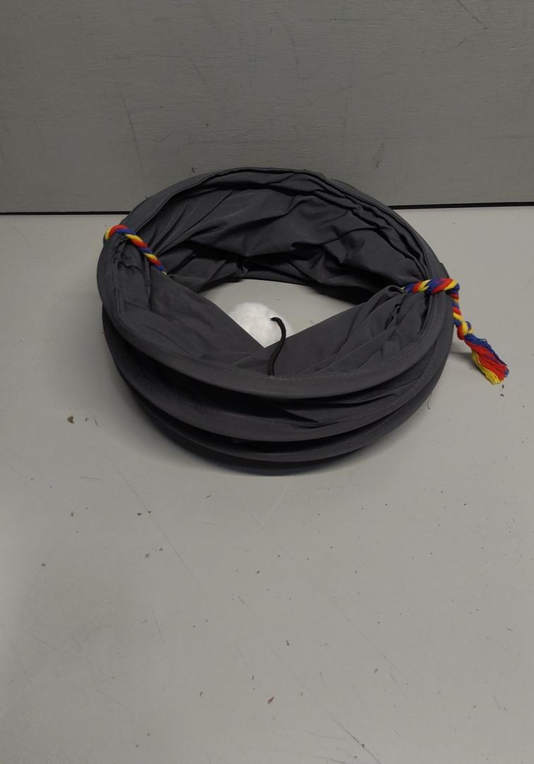 Collapsible Durable Dark Gray Cat S-Tunnel & Chew Rope Set, Interactive Indoor Kitten Toy for Active Play
