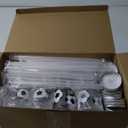 Domensi 24 Pack 14.2 oz Soccer Plastic Cups with Lid and Straw Clear Reusable Cups with Lids and Strawstumbler for Birthday Sports Themed Party Supplies