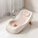 Baby Bath Support, Foldable Infant Bathtub for Newborn Babies 0-6 Months, Soft Sink Baby Bath Tub (Pink)
