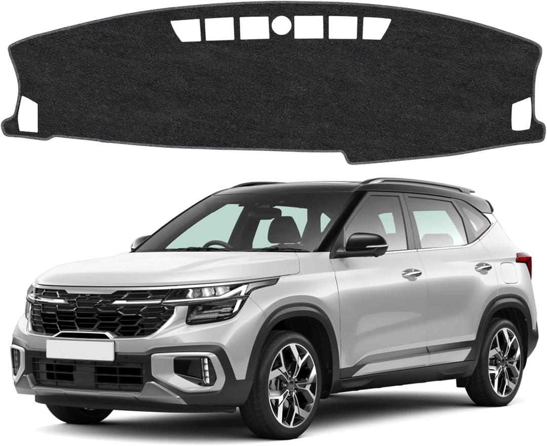 Dash Cover Mat for KIA Seltos 2024 2025 Accessories Non-Slip Dashboard Cover Mat Sunshade UV Rays Protector Interior Accessories(Not fit HUD, Not fit 2026)
