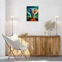 Jreiiolk Elephant Picture Wall Decor, African Animals Wall Art, Modern Contemporary Art Prints, Colorful Painting for Living Kids Room Bedroom Office Home Canvas Decorations (16 * 24inch)