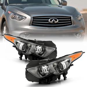 ACANII - For [Non-AFS Model] 2009-2017 Infiniti FX35 FX50 QX70 w/Sport Package Projector Headlight Headlamp Left+Right