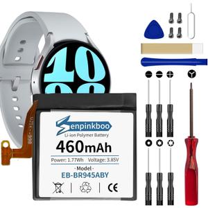 for Samsung Galaxy Watch 6 Battery Upgraded [460mAh] EB-BR945ABY Battery for Watch 6 SM-R940 SM-R945 SM-R945U 44mm Replacement with Repair Tool Kit+Screws