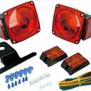 MAXXHAUL 70094 12V Incandescent Trailer Light Kit | Stop, Tail, Brake, Turn Lights | License Plate Light Included | Stud-Mount Design | DOT Compliant | Fits Utility, Cargo, Camper, RV, Truck Trailers