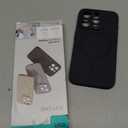 ESR for iPhone 15 Pro Case with MagSafe, Supports Magnetic Charging, Slim Liquid Silicone Case, Shock Absorbing, Screen and Camera Protection, Cloud Series, Black