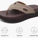 ONCAI Orthopedic Flip Flops Women with Arch Support Ladies Orthotic Recovery Sandals 2025 Comfortable Plantar Fasciitis Slip On Walking Sandal for Womans Indoor Casual Summer Brown Size 6