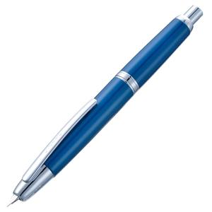 Jinhao 10 Capless Fountain Pen with Box, Pearl Blue Retractable Fine Nib with Converter Set (Silver Clip)