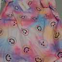 Beezizac Neon Tie Dye Spiral Pattern/Butterfly Pajamas for Girls Tee & Shorts PJ Set Size 6-18 (12, Multi-colored Face)