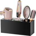 Hair Tool Organizer Acrylic: Hair Dryer Holder Wall Mount - Blow Dryer Holder Cabinet Door - Bathroom Countertop Organizer for Curling Iron Hot Styling Tools Flat Iron - Black