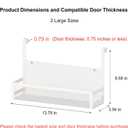 Hanging Bathroom Baskets Fine Mesh Wire Storage Basket Over Cabinet Door Organizer No Drilling Required for Kitchen Bathroom Office, Large, 2 Pack
