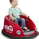 Radio Flyer 6V Battery Powered Bumper Car, Electric Ride On with Remote, Toddler Ride On Toy for Ages 1.5+ Years, Large