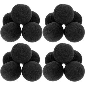 Amosfun 20Pcs Black Sponge Clown Nose Props 1.96 Inch Large Size Cosplay Nose Party Costume Accessory Magician Stage Performance Props