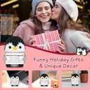 JoycuFF Penguin Gifts for Women, Handmade Positive Penguin Emotional Support Crochet, Birthday Gifts for Women Her Coworker Teacher Bestie