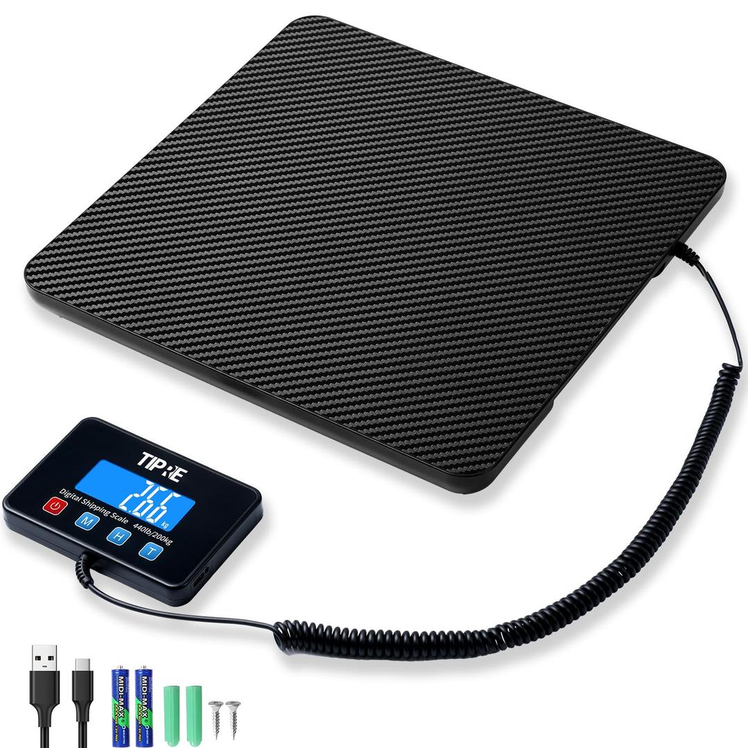 Digital Shipping Postal Scale 440lb/0.5oz Accuracy! Lightweight Carbon Fibre Commercial Weight Scale for Package, Small Business, Mail, Warehouse, Home, Luggage, Battery&Charging Cable Included Digital Shipping Postal Scale 440lb/0.5oz Accuracy! Lightweight Carbon Fibre Commercial Weight Scale for Package, Small Business, Mail, Warehouse, Home, Luggage, Battery&Charging Cable Included