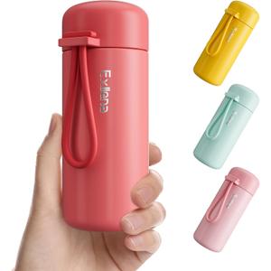 Mini Water Bottle 5oz, Small Insulated Water Bottle for Hot&Cold Drinks, Small Thermos with Carry Handle - 100% Leakproof Perfect for School, Travel...(Coral Red)