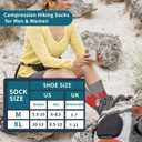 ANOTION Funny Hiking Socks for Men & Women - Moisture Wicking Lightweight Compression Socks,Women Hiking Socks Summer