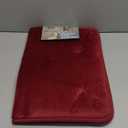 Genteele Memory Foam Bath Mat Non Slip Absorbent Super Cozy Velvet Bathroom Rug Carpet (17 inches X 24 inches, Red)