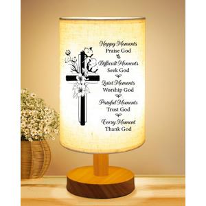 Christian Gifts for Women Faith, Inspirational Fabric Table Lamp, Graduation Birthday Religious Gift for Women, Sister, Friends, Bedside Table Lamp Christian Mothers Day Gifts