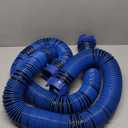 DUMPMAN 20 FT RV Sewer Hose Kit, Sewer Hose for RV Camper - Includes 2 Attachable 10 ft Sewer Hose with Swivel Fitting, 90 Degree Clear View Sewer Adapter