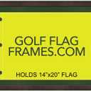 17x23 Walnut Brown Golf Flag Frame, moulding brn-001, Green Mat (holds 14x20 PGA, Ryder Cup, US Open Golf Flags; flag not incl)