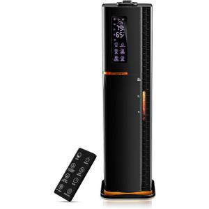 2.64Gal Humidifiers for Bedroom Large Room, Warm and Cool Mist up to 500ft, Top Fill Diffuser Ambient Light, 3 Mist Modes, 24H Timer, 35dB Quiet Humidifier for Home Office Plants (Black)