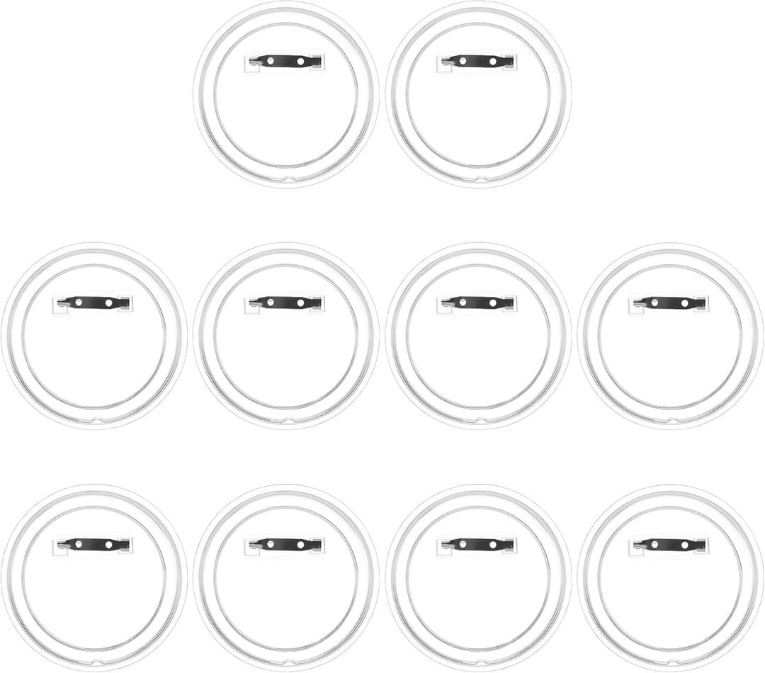 10 PCS 3 Inch Custom Buttons, Personalized Button Pins, Acrylic Blank Photo Buttons, Make Your Own Button Badge Maker DIY Crafts for DIY Crafts Supplies