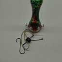 Glass Hummingbird Feeder for Outdoors: Leak Proof Hanging Hummingbirds Present for Women - Ant Moat & Hang Hook Included, Metal Base with 4 Feeding Ports & Perch, 20 Fluid Oz, Best Garden Decor (Small, Green)
