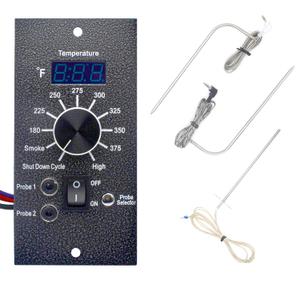 Digital Pro Controller for Traeger Wood Pellet Grills, Replacement Parts Kit BAC365 Thermostat Control Panel with 2PC Waterproof Meat Probe and 7" RTD Temperature Sensor Smoker Accessories