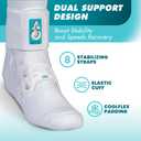 Med Spec ASO Ankle Stabilizer (Medium, White)  Ankle Brace for Sprained Ankle and Peroneal Tendonitis, Orthopedic Ankle Support for Men, Women, Adults, Teens and Kids, Sports Injury Recovery, 264004