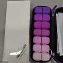 Weekly Pill Organizer 2 Times a Day, 7 Day Travel Medicine Pill Organizer with Moisture-Proof Silicone Lid, AM PM Daily Pill Box for Vitamins & Supplements, Aesthetics Pill Case(Purple)