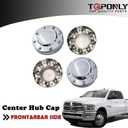 TQPONLY Chrome Dually Wheel Center Cap | Compatible with 2011-2018 Dodge Ram 3500 Accessories | Front & Rear Side 1-Ton DRW 8 Lug 10 Hole Alloy Wheel