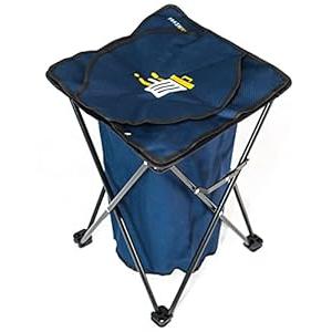 TrashMigo Portable Trash Can - Collapsible, Indoor/Outdoor Trash Bag Holder for Garbage - Durable Trashcan for Beach, Camping, Tailgate, Picnic and More... (Blue)