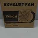 HG Power 10 Inch Metal Exhaust Fan with Switch, 988 CFM Powerful Garage Exhaust Fan with Damper, Potable Wall Mount Fan Fume Extractor Ventilation Fan for Shop, Shed, Basement, Chicken Coop, Silver