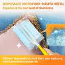 60 Count Electrostatic Duster Refills Compatible with Swiffer Duster, Multi-Surface Dusting Refills, Microfibre Dusters for Cleaning, Unscented, No Extension Pole