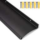 Heavy-Duty Aluminum Door Rain Drip Guard, 4 Extra-Wide and Thickened Window Door Rain Deflector, Size 40 Length, 4 Wide, 0.8 Height (Black)