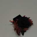 Ling's moment Pocket Boutonniere Single, Boutonniere for Men Groom for Wedding, Prom, Homecoming, Anniversary, Graduation, etc.Black Gothic Burgundy, 6" W x 5" H
