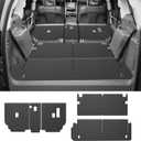 Cargo Mat & Backrest Mat Fit for 2010-2023 Lexus GX460 - All Weather PU Leather Trunk Liner and 2nd & 3rd Row Rear Backrest Protector