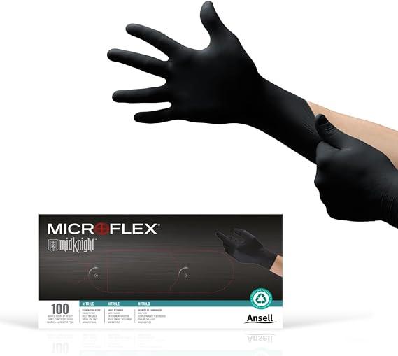 Ansell Microflex MK-296-XL MidKnight Disposable Nitrile Glove, S, 1000