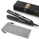 Wavytalk Mini Flat Iron 0.7 Inch Ceramic Mini Hair Straightener, Small Flat Irons for Short Hair, Curls Bangs, Dual Voltage for Travel Black