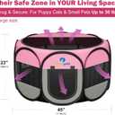 Large Size: 45×45×23 Inches Dog Playpen with Bowl & Bag, Indoor & Outdoor