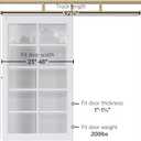 EaseLife 8FT/96in Sliding Pocket Door Hardware Kit,Commercial Grade,Aluminum Box Rail Kit,Slide Smoothly Quietly,Easy Install,No Door (92.5in Track Kit for 23"~48" Wide Single Door)