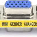 VCE VGA Female to Female Adapter, SVGA Coupler HD15 Mini Gender Changer VGA Cable Extender, 2Pack