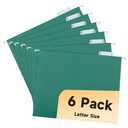 Green Hanging File Folders 6 Pack Letter Size Colored File Folders with 1/5-cut Tabs,Stay Organized for Your Home and Office Bulk File and Documents Pack of 3