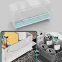 Kitchen Sink Caddy Organizer, Sponge Holder for Kitchen Sink with Upgraded Extra-Wide Drain Board, Efficient Drainage, Stainless Steel with Rust-Resistant Coating