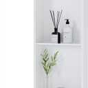 Neodrain No Tile Shower Niche, Stainless Steel Wall Niche 13.1"X25.1"(Inner Size 12"X24"), Two-Tier Bathroom Shelf, NO Tile Needed Recessed Storage for Bathroom Storage, White