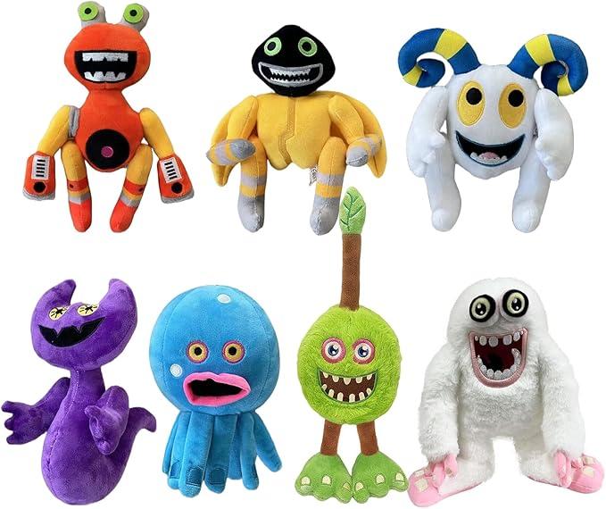 Pack of 7 My Singing Monsters Plush, 12 Inch Soft Stuffed Animal Plush Figure Doll
