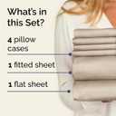 King 6 Piece Sheet Set - Comfy, Breathable & Cooling - Soft Hotel Luxury Bedding for Women, Men, Kids, Teens & Children - 1 Flat & 1 Fitted Sheet & 4 Pillowcases w/ Deep Pockets - Wrinkle Free - Cream