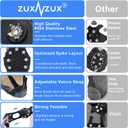 Crampons, Ice Cleats for Shoes and Boots, Silicone Stainless Steel Grippers Shoe Spikes Grips Traction for Ice Snow, Winter Hiking Climbing Ice Fishing
