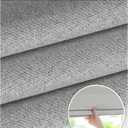 LazBlinds No Drill Cordless Roman Shades, 31" W × 48" H, Misty Grey