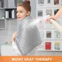 Deepsoon Heating Pad,Electric Heating Pads for Back,Neck,Moist Heating Pad for Abdomen Shoulder Knee Legs,Dry/Moist Heat&Auto Shut Off,Mother's Day Birthday for Men and Women,Light Gray,33x17 Inch